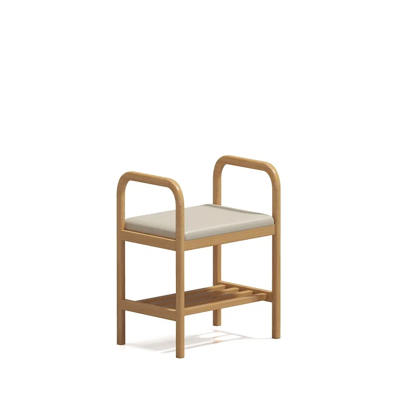 Modern Wood Shoe Changing Stool for Aging Nursing Home Bedroom Furniture Helps Elderly Change Shoes