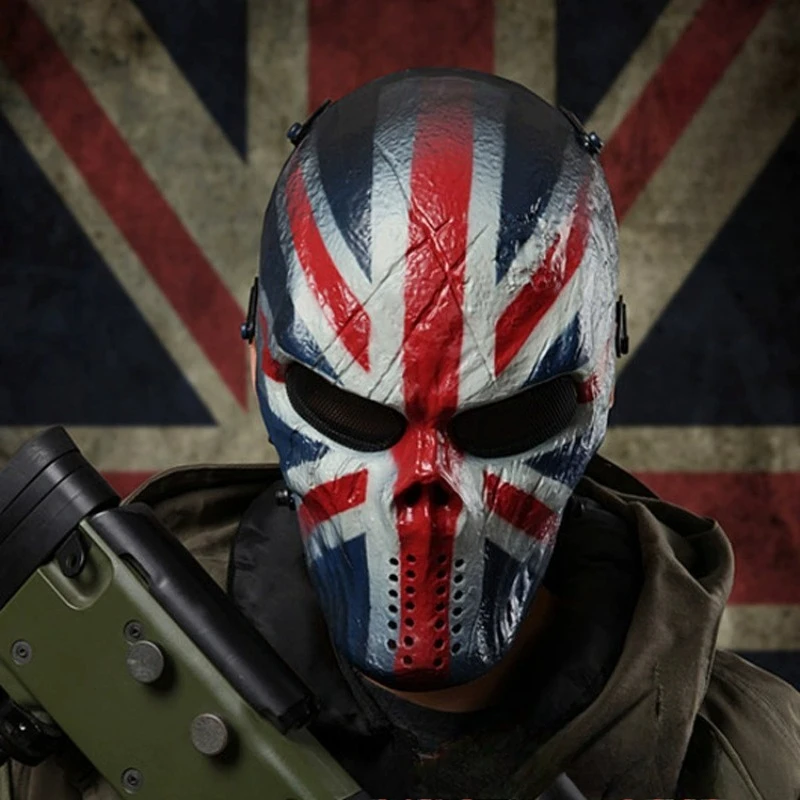 

Tactical full face protective mask, impact resistant skull warrior mask, horror game, party decoration, paintball mask