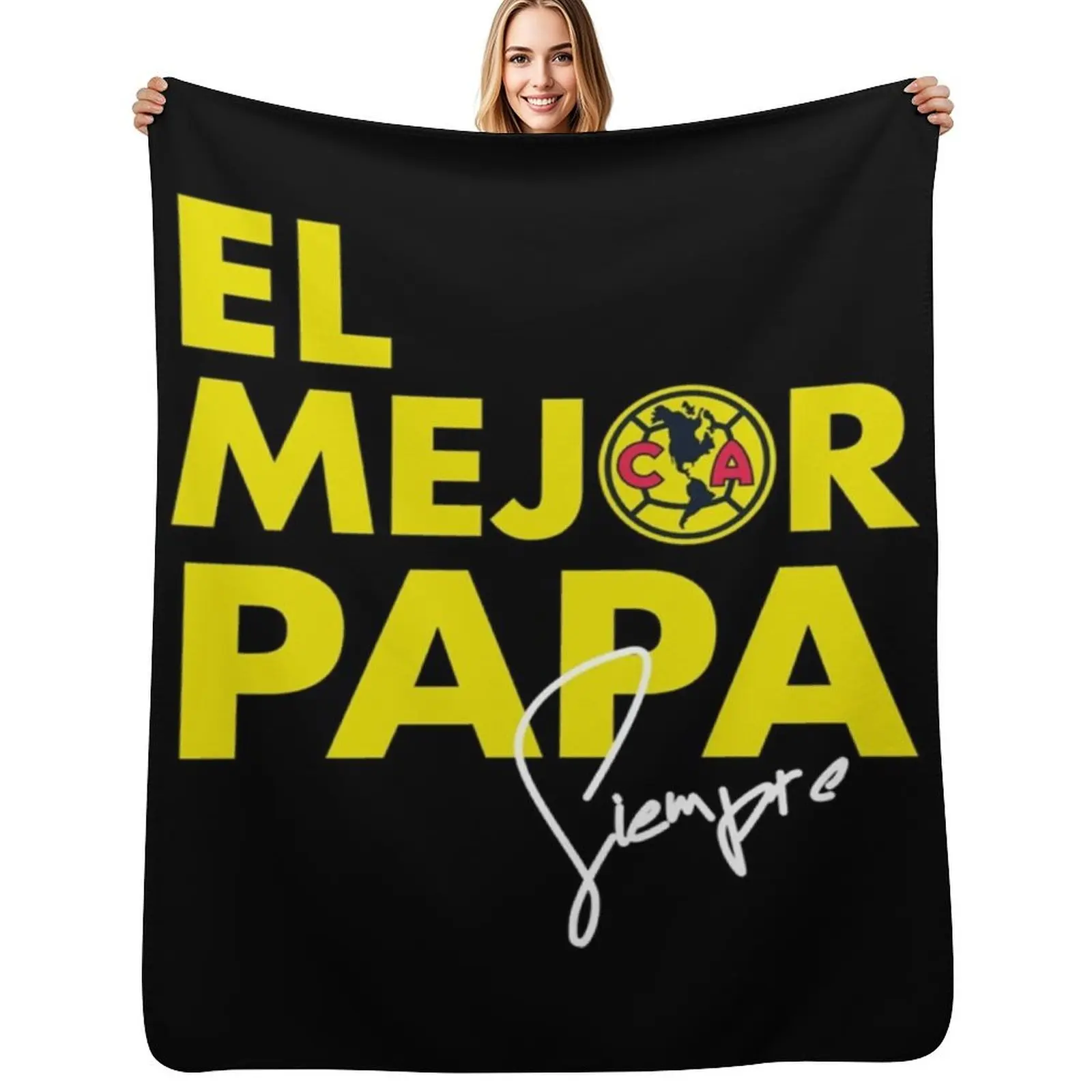Club America - El Mejor Papa Throw Blanket Color Fast Cozy Throw Blanket