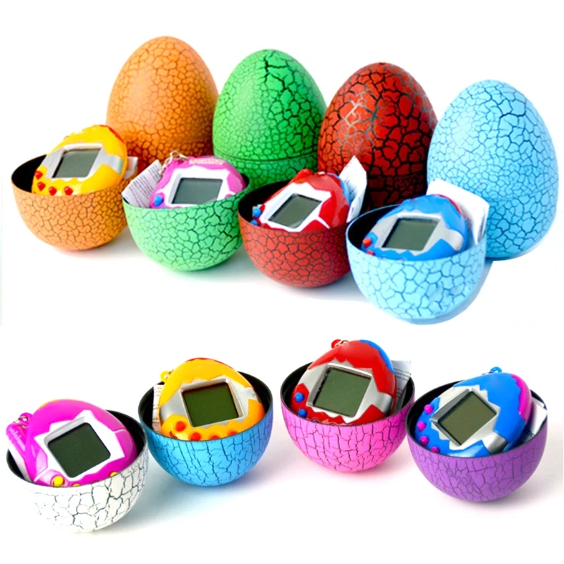 

2024 New Dinosaur Flaw Eggshell Electronic Virtual Game Tumbler Egg Candy Package Box Toy