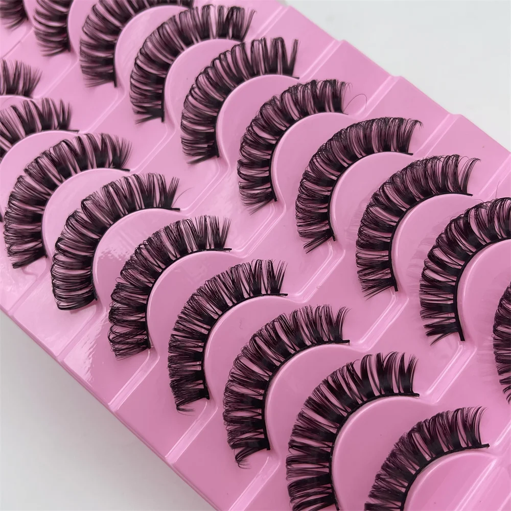 10 Pairs 3D Mink False Eyelashes Russian Curl False Eyelash Extensions 17Mm
