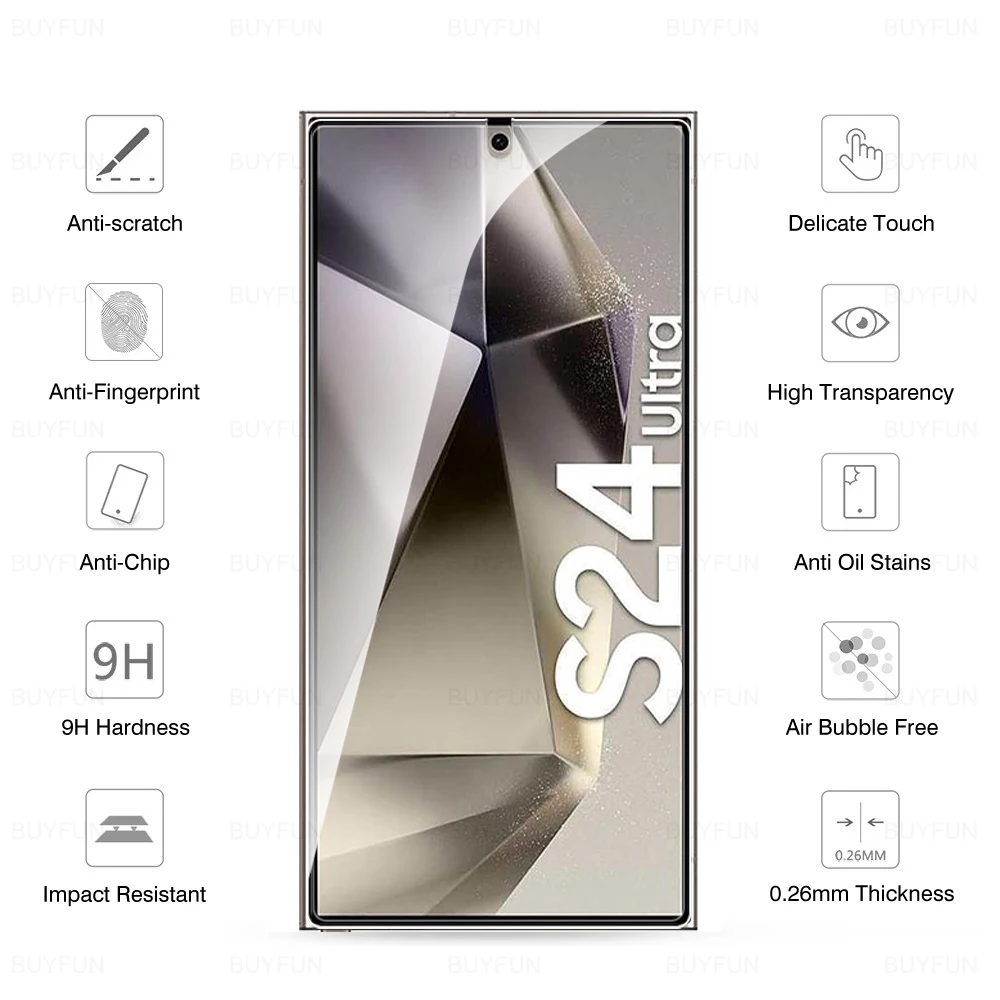 8-in-1 HD Gehard Glas Voor Samsung Galaxy S24 Ultra S23 + Camera Screen Protector Samsang S23 FE S24 Plus S23Plus Bescherm films