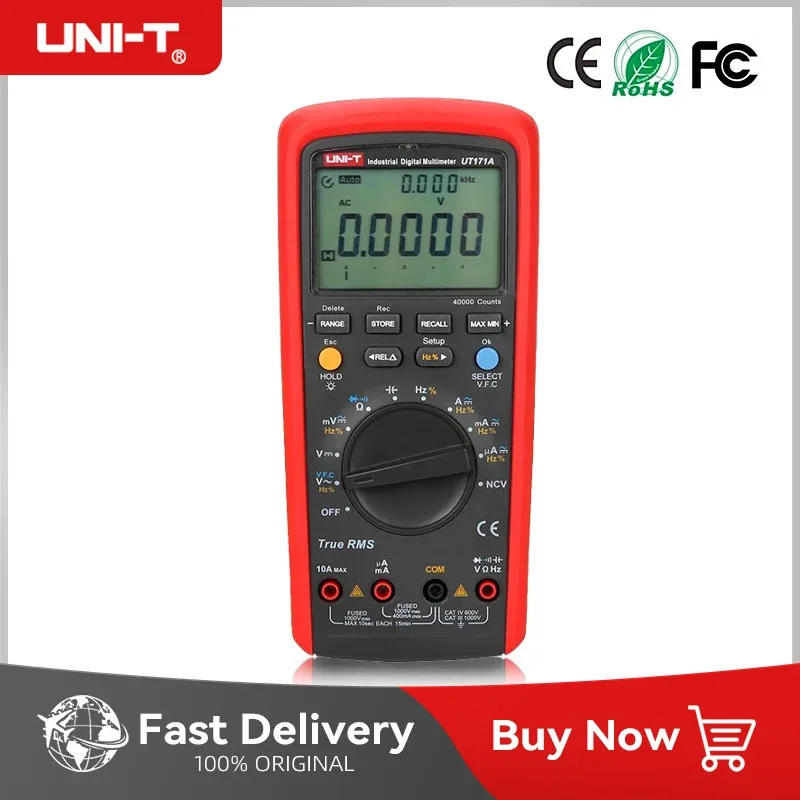 UNI-T UT171A UT171C Industrial True RMS Digital Multimeter VFC Low-Pass Filtering  USB/Bluetooth Communication