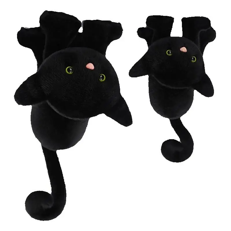 

Милое украшение на Хэллоуин, плюшевая подушка Scaredy Cat, забавный милый подарок, нескользящая, можно стирать в машине, для дивана, офисной кровати