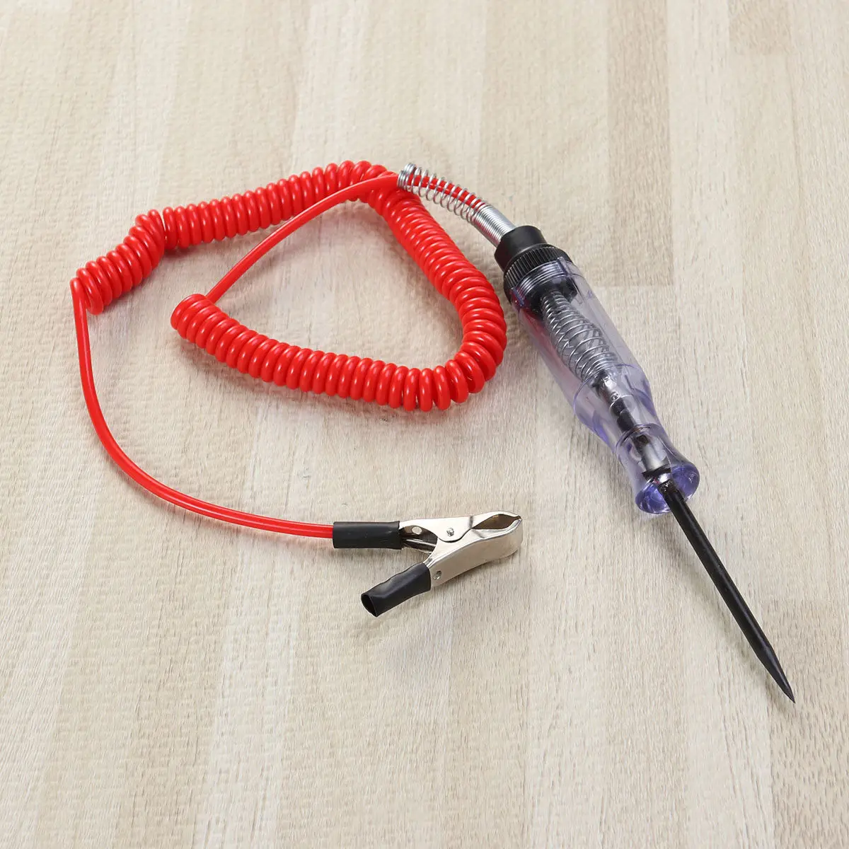 

Vehicle Voltage Tester Red Car Current Tester Multi Function Tail Lights Wiring Harnesses Repair Modification One Hand Operation