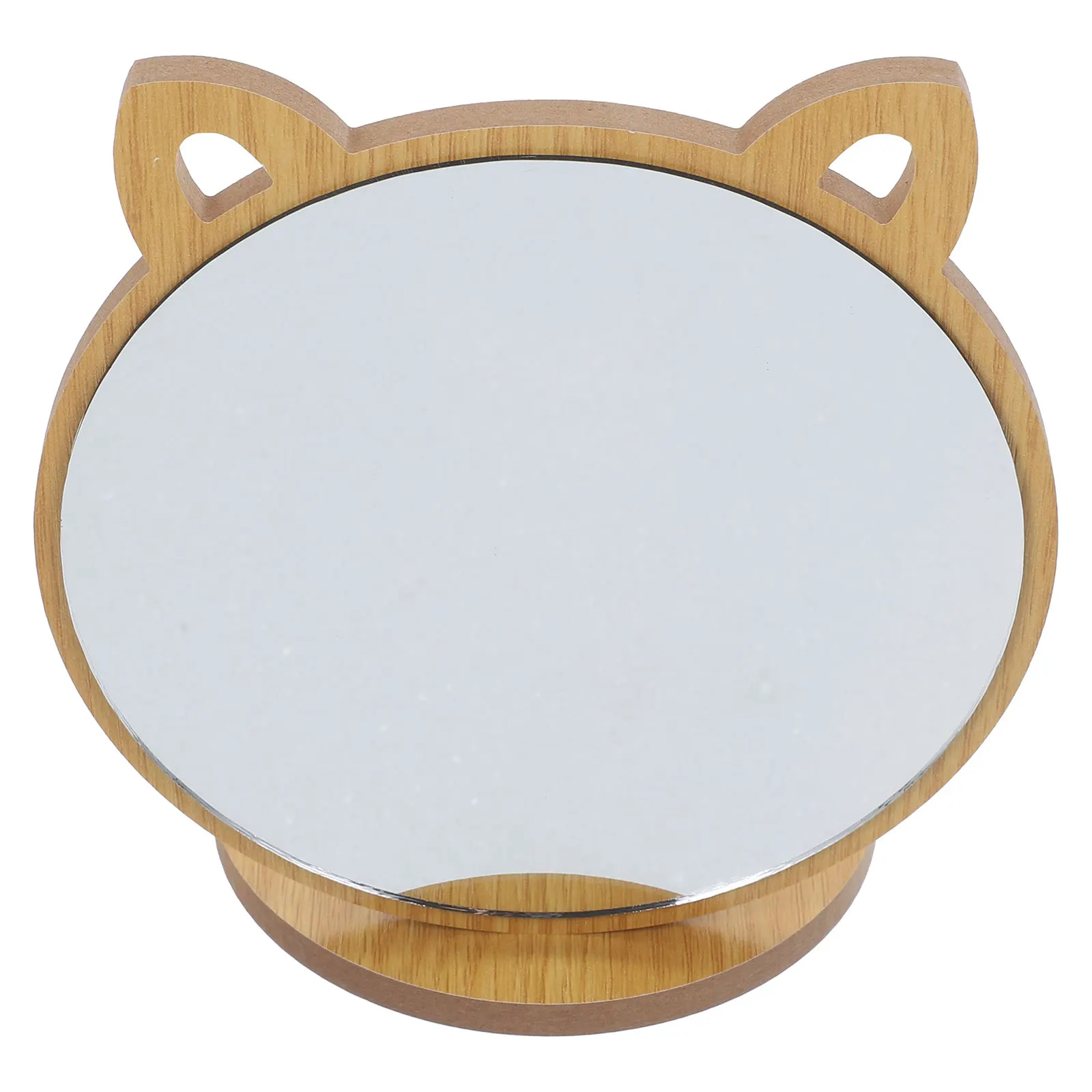

Wooden Makeup Durable Lightweight Clear Design No Distortion Bedroom Desk Kids Makeup Mirror Travel Kids Vanity Compact