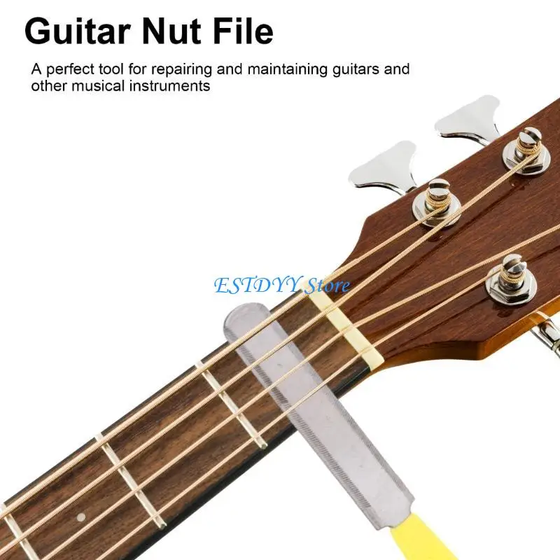 G6DE جيتار الجوز الملفات مزدوجة حافة الجوز الشق الملفات مجموعة الحنق تتويج الملفات Luthier أدوات لموسيقى الجاز باس مجموعة جيتار #2