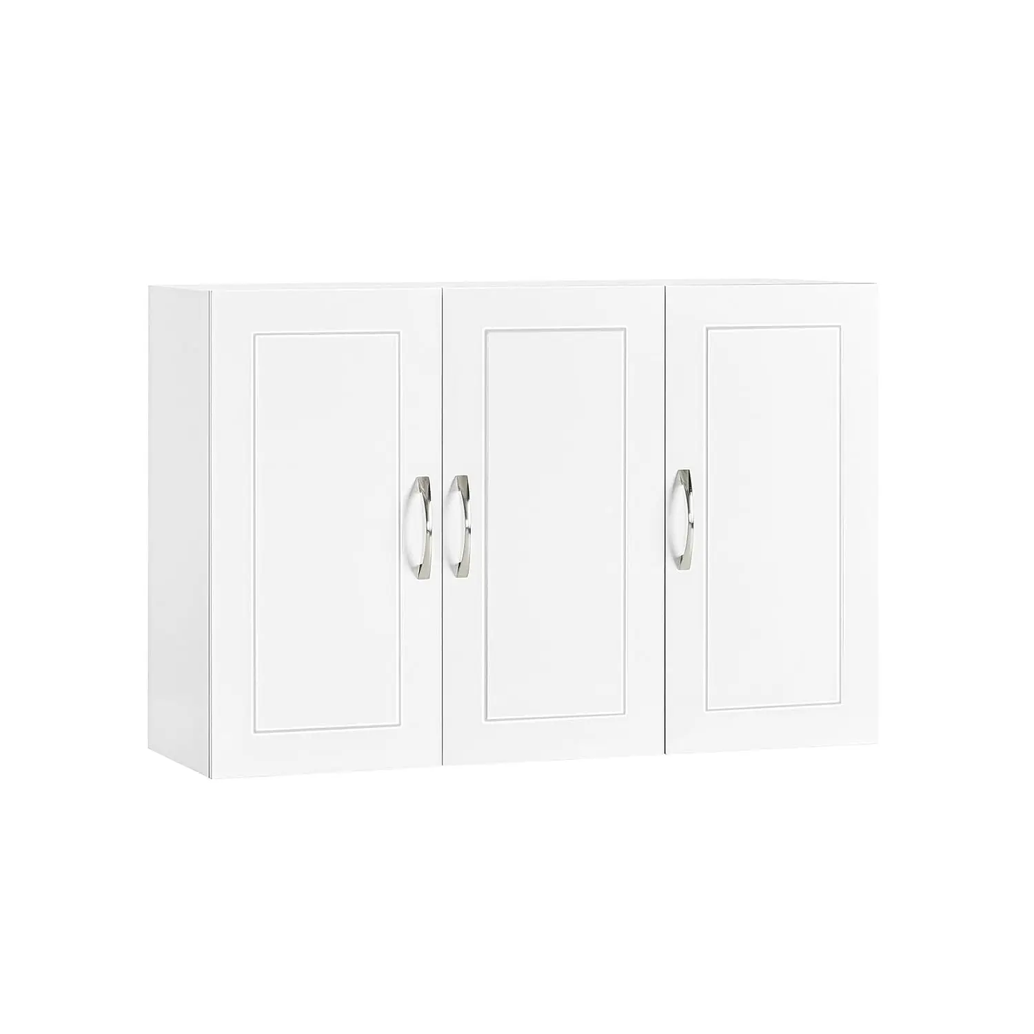 3-Door Bathroom Wall Cabinet, Adjustable Shelf Floating Storage, 23.6x11.8x35.4in, White, Multi-Scene Laundry Kitchen Garage