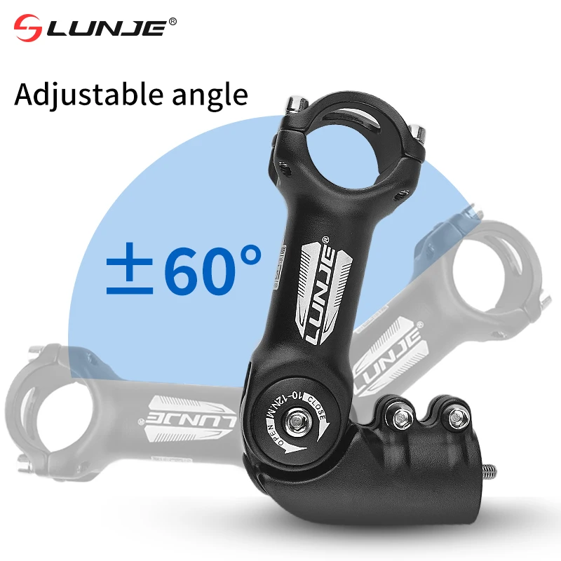 Bicycle Stem Adjustable ±60 Degree  25.4/31.8mm Handlebar Riser Extension Adapter 3D forging MBT Bike Parts 70-110MM