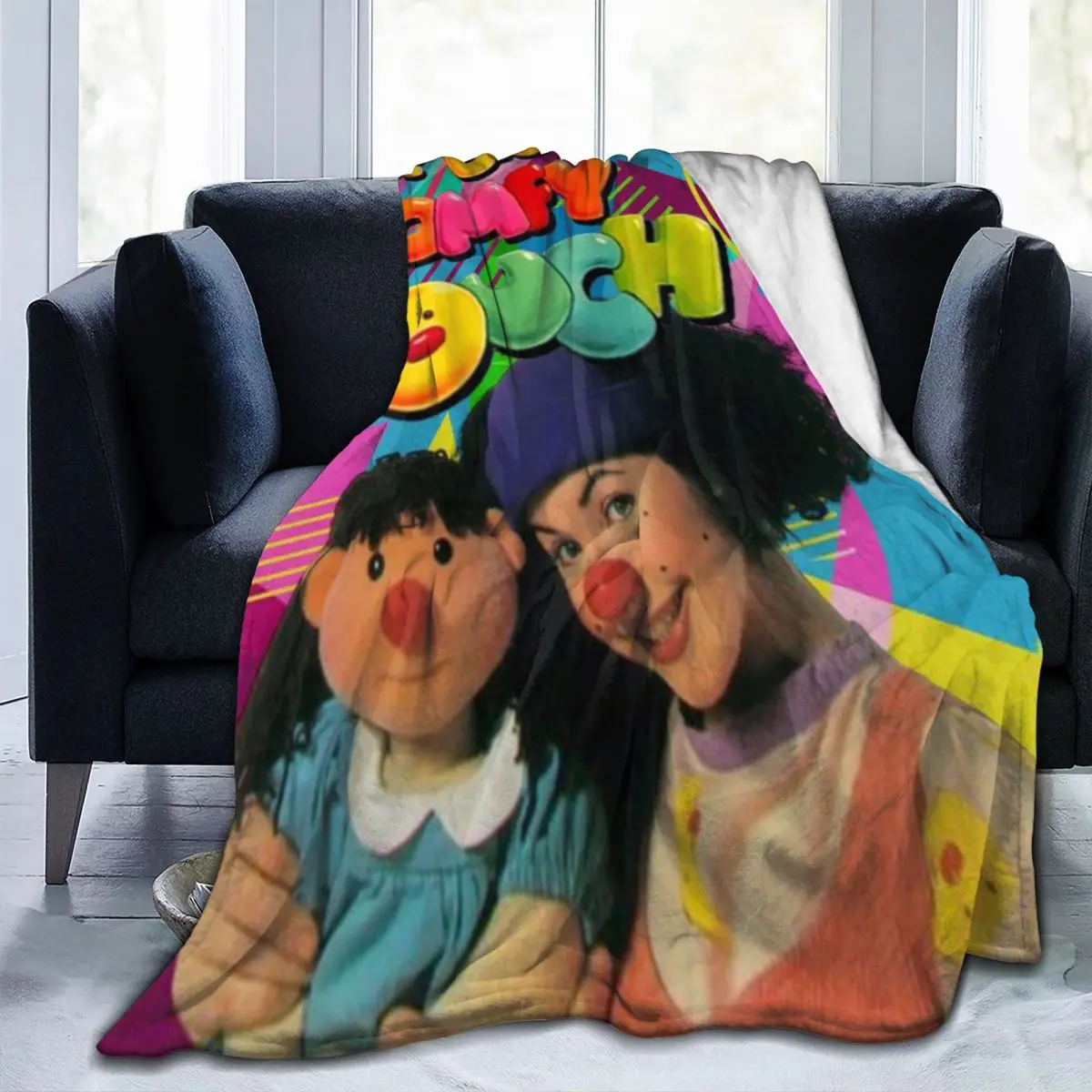 

Throw Blanket The Big Comfy Couch Clock Rug Micro Fleece Blanket Four Sizes Fashionable Comfortable For Bedroom Nice Gift