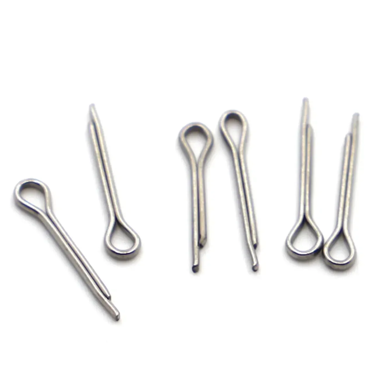 304 Stainless Steel Pines Metálicos Split Pins Cotter Fixings Hard Case Link Split Cotter Pin M1 M1.2 M1.5 M2 M3 M4 M5 M6 M8 M10