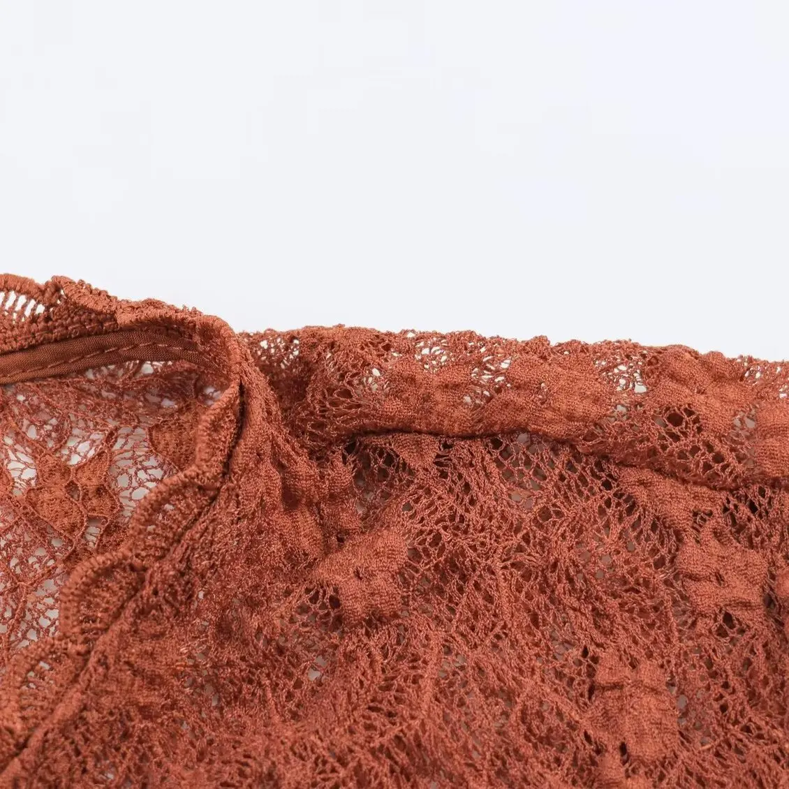 KASLEAD New Women's Fashionable See-through Long Sleeve Top Slimming Transparent Polyester Knitted Cardigan for Summer