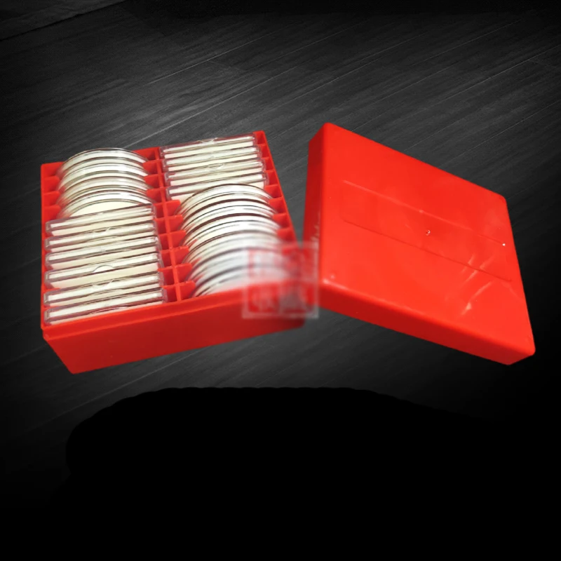 20PCS Coin Capacity Holder Slabs Storage Box Case For PCGS Red Plastic Commemorative Coin Storage Box Collection