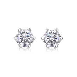 Moissanite Diamond Stud Earring for Women 925 Sterling Silver Luxury Quality Hot sale Jewelry