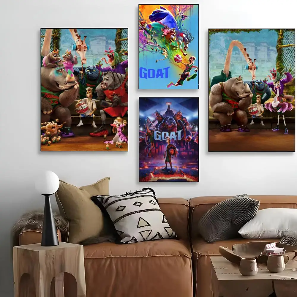 GoatS Painting Calligraphy For Art Printing Decoration Painting Cinema Art Poster Home Wall Decoration Frameless