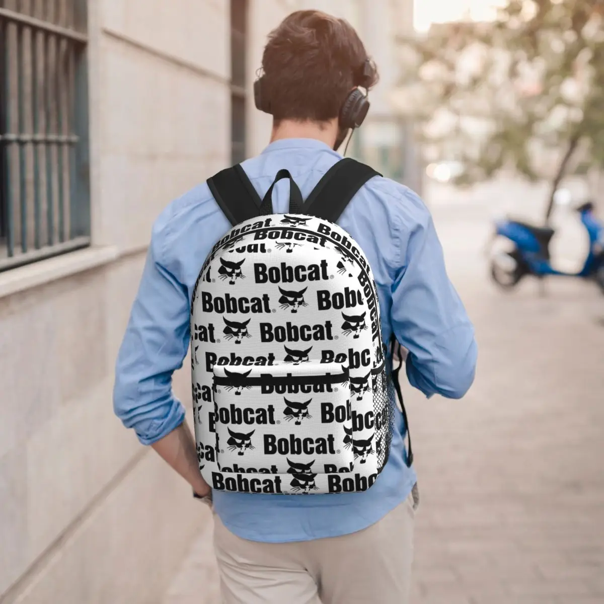 

Bobcat Logo Backpack Boys Girls BookBag Children School Bag Laptop Shoulder Bags for Men Women