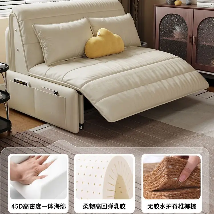 Intelligent electric multi-functional sofa bed, balcony, small apartment, living room,  folding telescopic single double bed