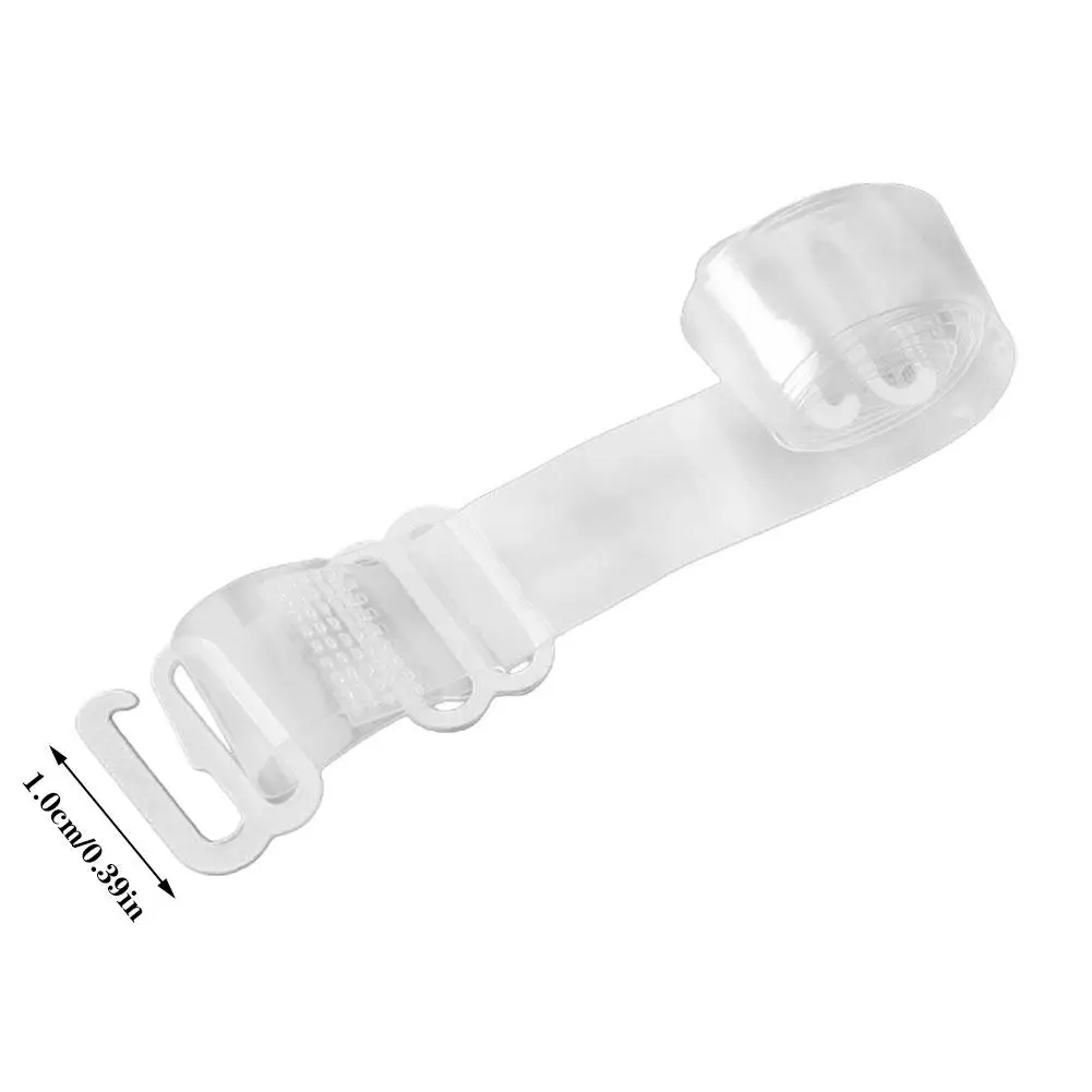 Tali Bra bening tidak terlihat, BH pengganti transparan lembut tali bahu kait logam transparan dapat dilepas