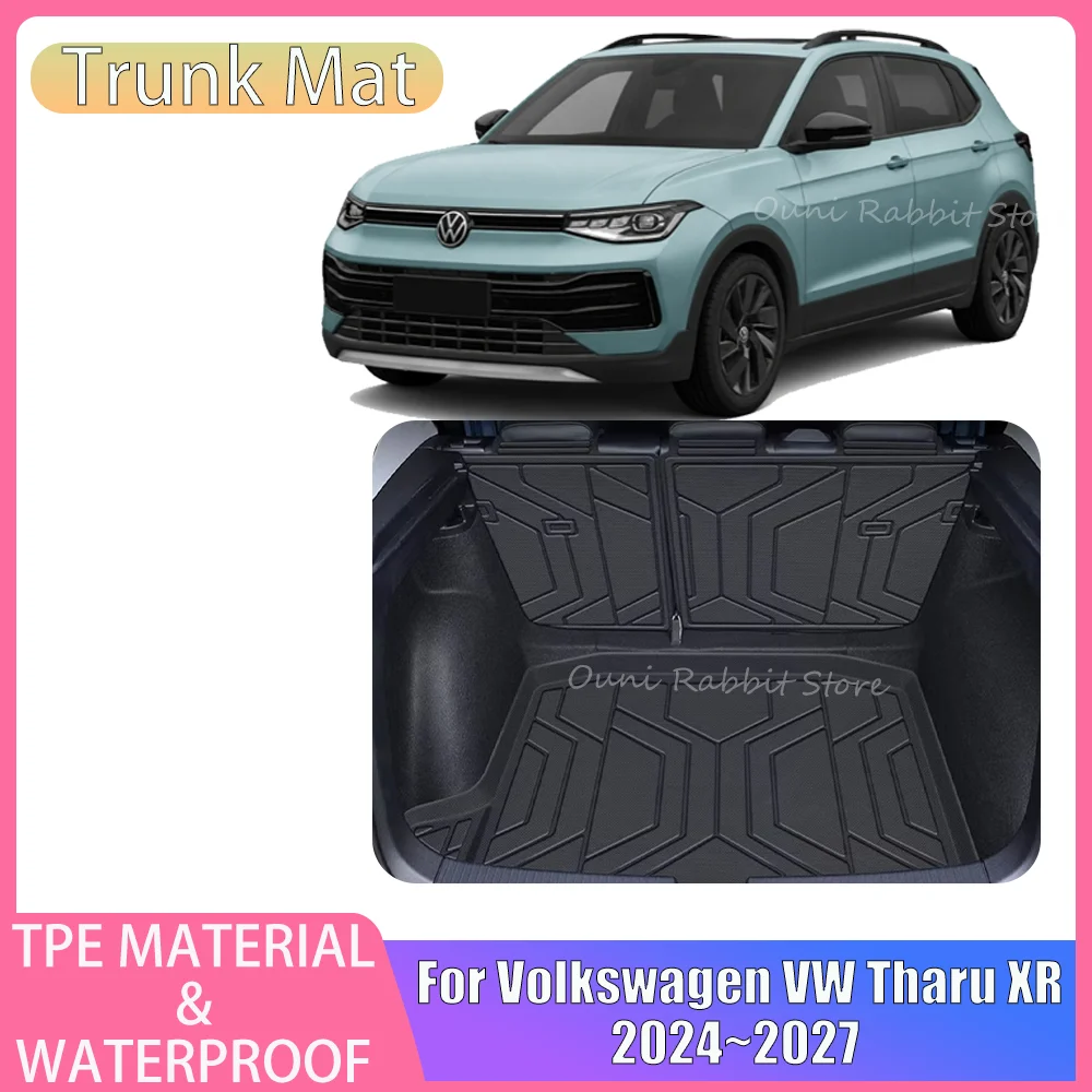 For Volkswagen VW Tharu XR 2024~2027 2025 2026 Car TPE WaterProof Trunk Mat Backrest Pad Scratch Prevention Interior Accessories
