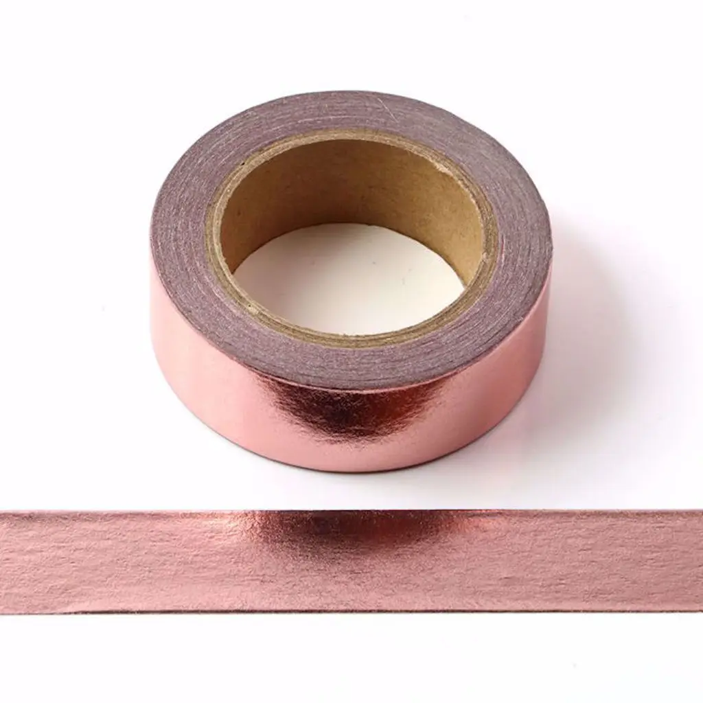 15mmx10m Superior Foiled Masking Washi Tape Decorative Adhesive Tape For Journaling,Scrapbooking