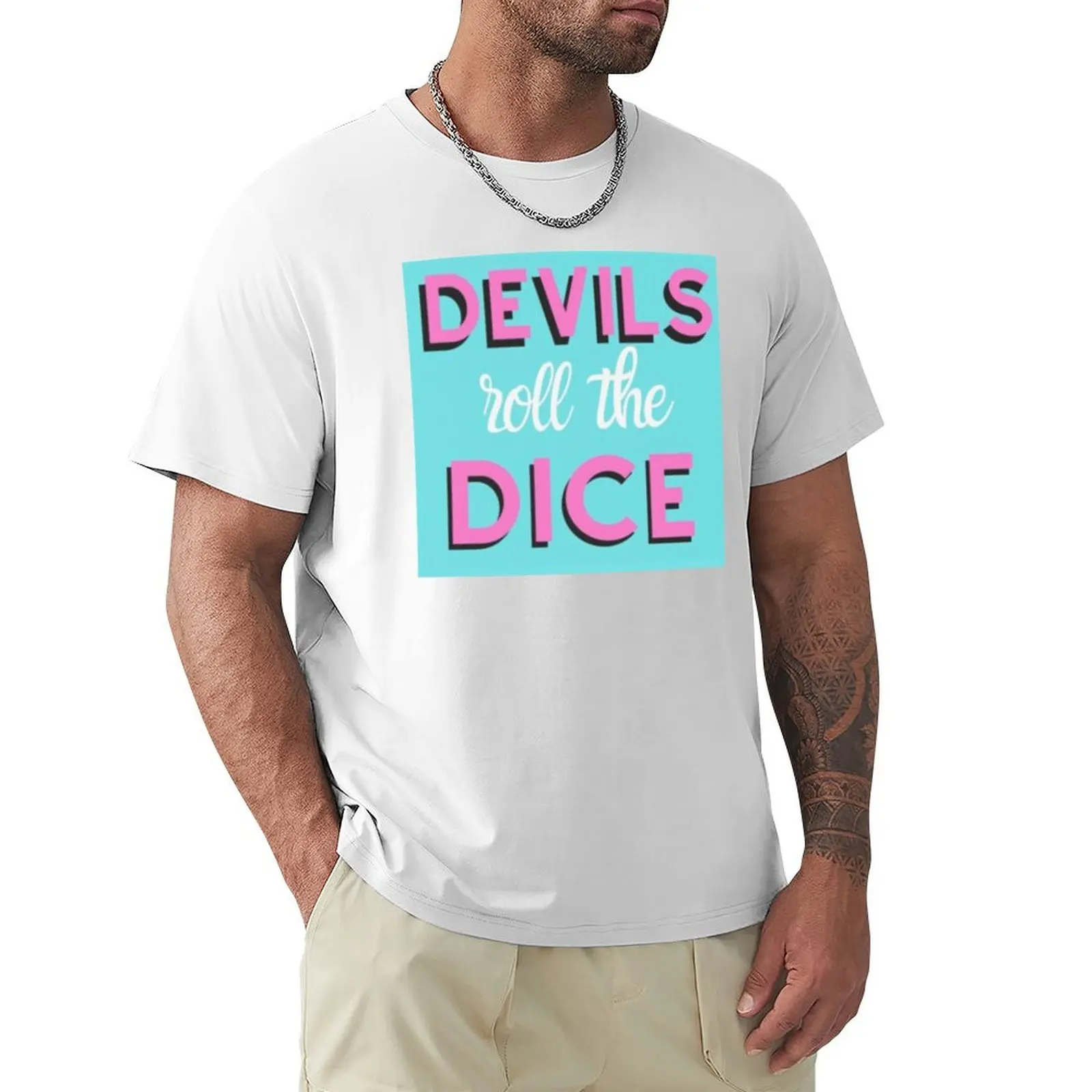 CRUEL SUMMER devils roll the dice T-Shirt summer clothes anime clothes summer top t shirt men