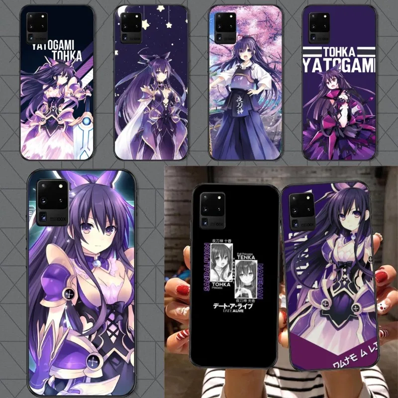 DAL Tohka Yatogami Phone Case for Samsung A91 A81 A73 A72 A71 A30S A20 A12 A13 A52 A53 4G 5G Black Soft Phone Cover Funda