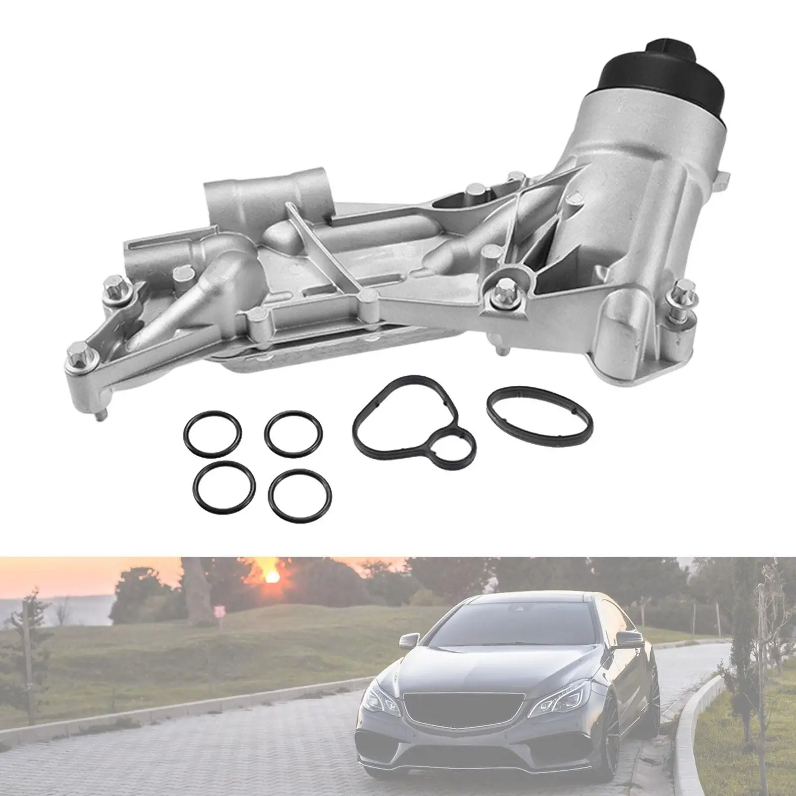 

Корпус масляного фильтра двигателя премиум-класса, система охлаждения из алюминиевого сплава, прямая замена для Mazda MK2