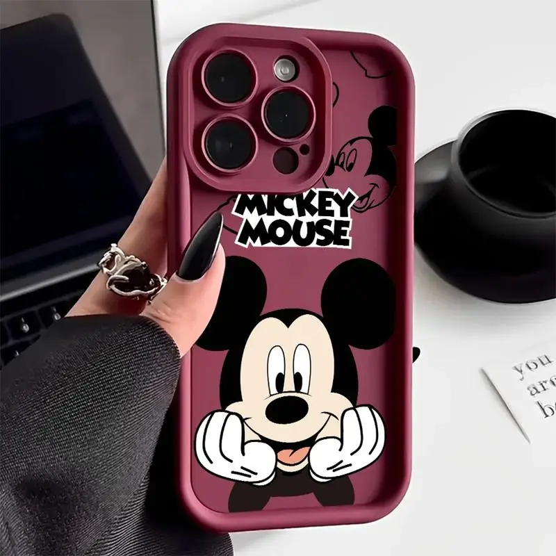 Disney Cute Mickey Minnie for Apple iPhone 13 15  Pro Max 14 13 Pro 11 12 7 8 Plus X XS MAX XR 14 Plus Silicone Phone Case funda