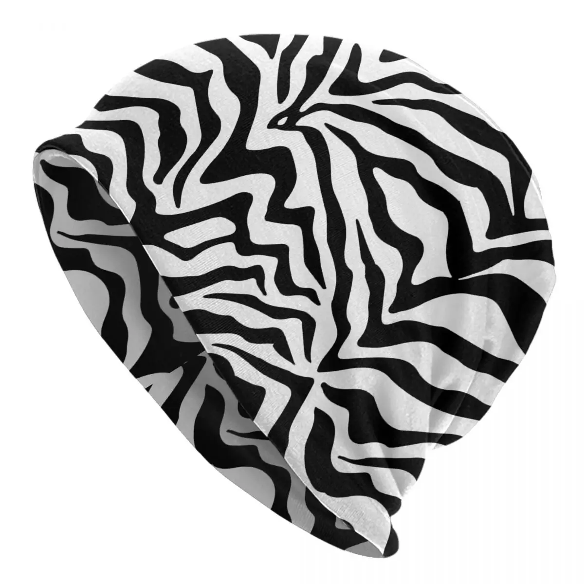 Zebra Print Men Women Adult Beanies Caps Knitted Bonnet Hat Warm Hip Hop Autumn Winter Outdoor Skullies Hats