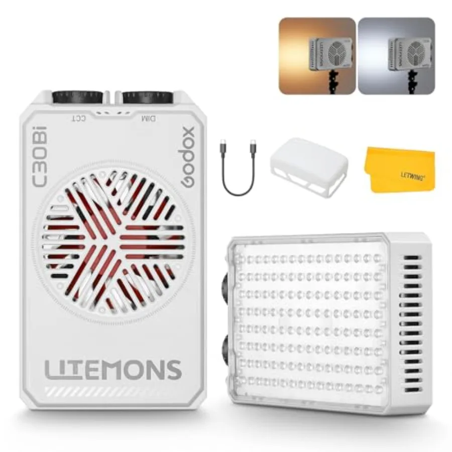 

C30Bi Двухцветный видеосвет для камеры 30W 2800K~6500K, портативный светильник для фото- и видеосъемки, ультраяркий, TLCI96+ P