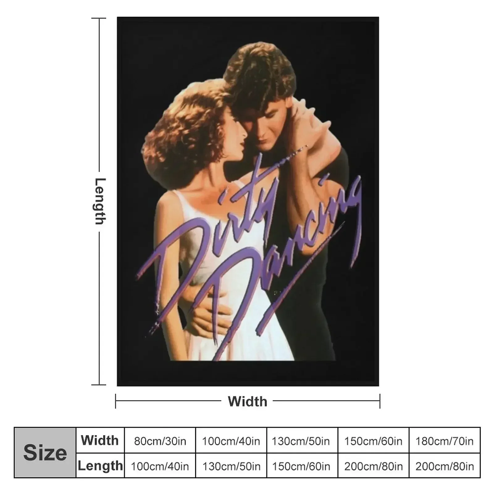 Dirty Dancing Throw Blanket Camping christmas gifts Thermal Flannel Fabric Hairy Extra Large Throw Blankets