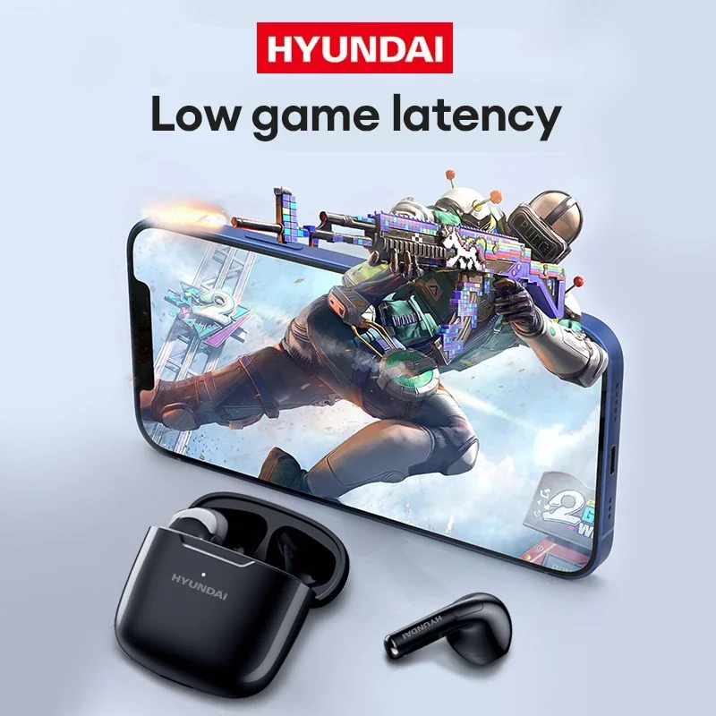 HYUNDAI HY-T02 Bluetooth 5.3 Earphones Wireless Headphones with Mic Earbuds Sports Noise Reduction Gaming Headset Lenovo LP40
