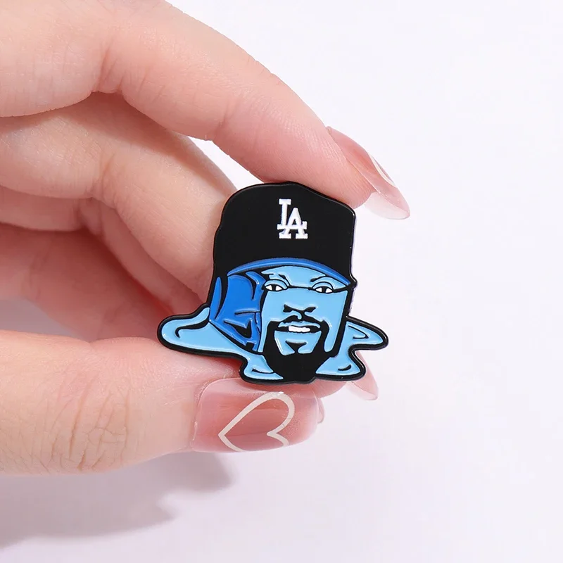 Blue Hat Brooches Backpack Jeans Lapel Badge Custom Cartoon Character Enamel Pin Hip Hop Jewelry Gift For Punk Friends