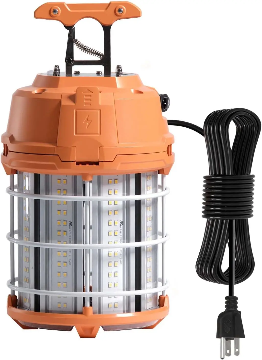 LED Temporary Work Light, 100W, 14400 lm, 5000K Durable & Water-Resistant, Linkable up to 8 Units, Ceiling or Stand Job Site Ill