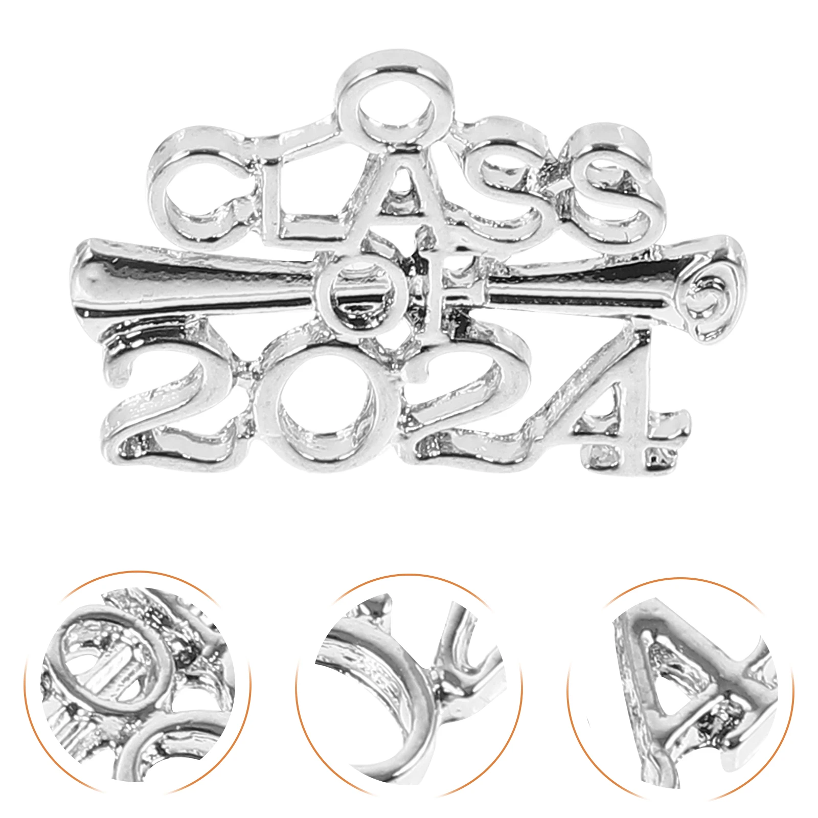 10Pcs 2024 Jewelry Charms Pendants Alloy DIY Necklace Bracelet Making Accessories Class of 2024 Gifts 2024number Charms