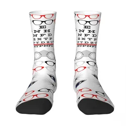 Ophthalmologist Optician Eye Clinic Fun Design Socks Harajuku Stockings All Season Long Socks Accessories for Unisex Gifts