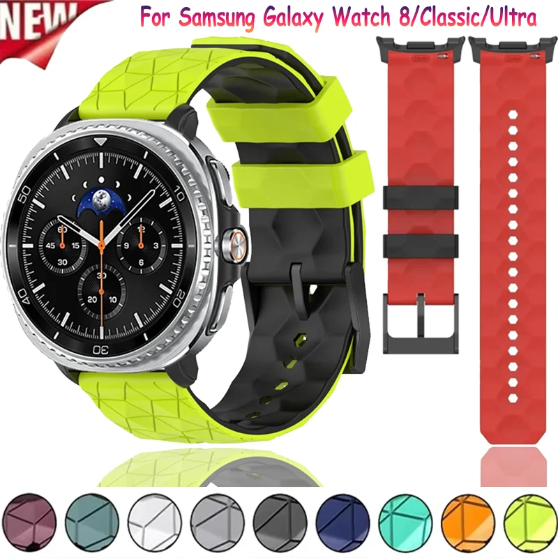 Correa de silicona para Samsung Galaxy Watch 8, 40mm, 44mm, pulsera deportiva clásica de 46mm para Samsung Galaxy Watch 2025 Ultra 47mm