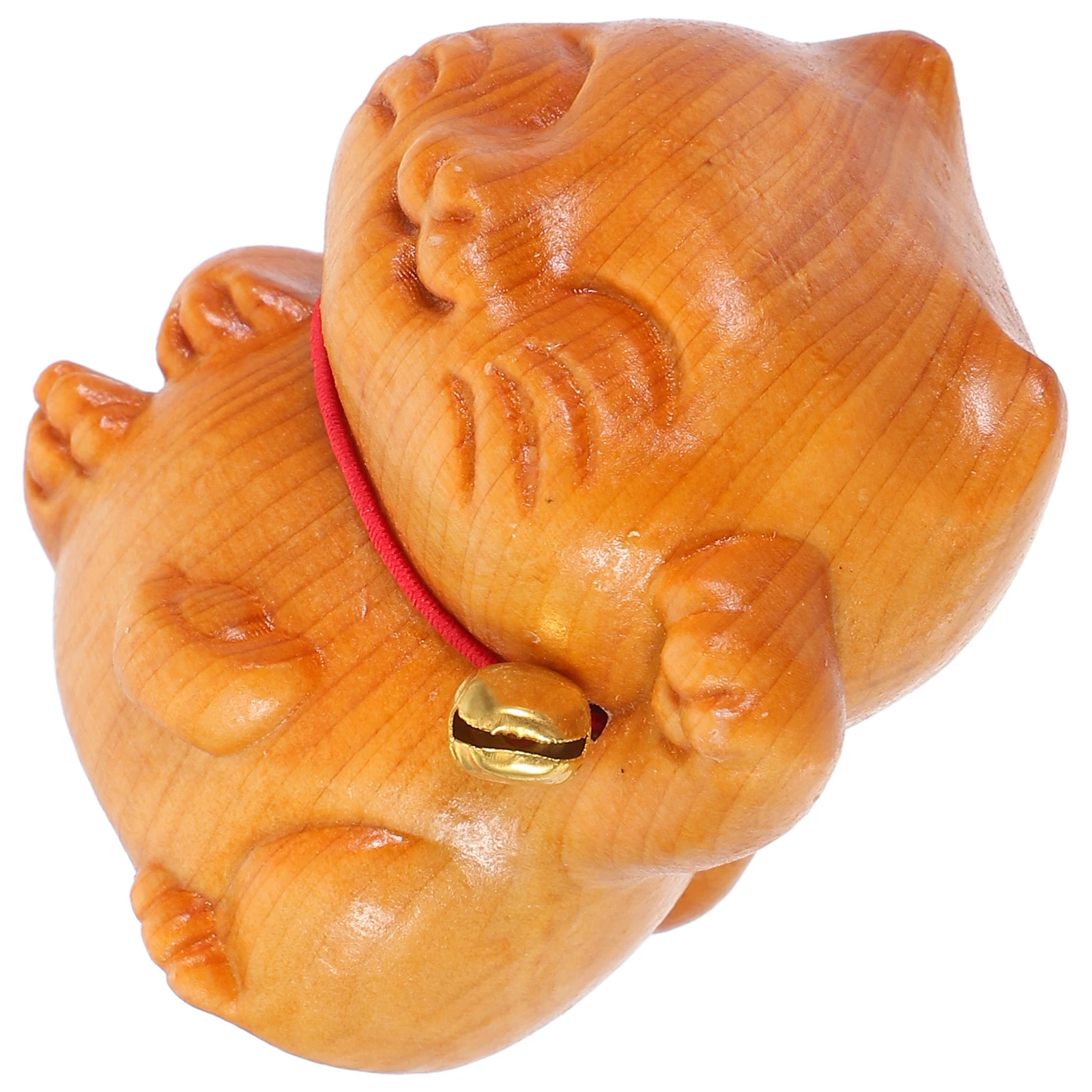 

Statue Home Decor Statues on Shelf Asian Waving Arm Wood Ornament Thuja Figurines Fitness