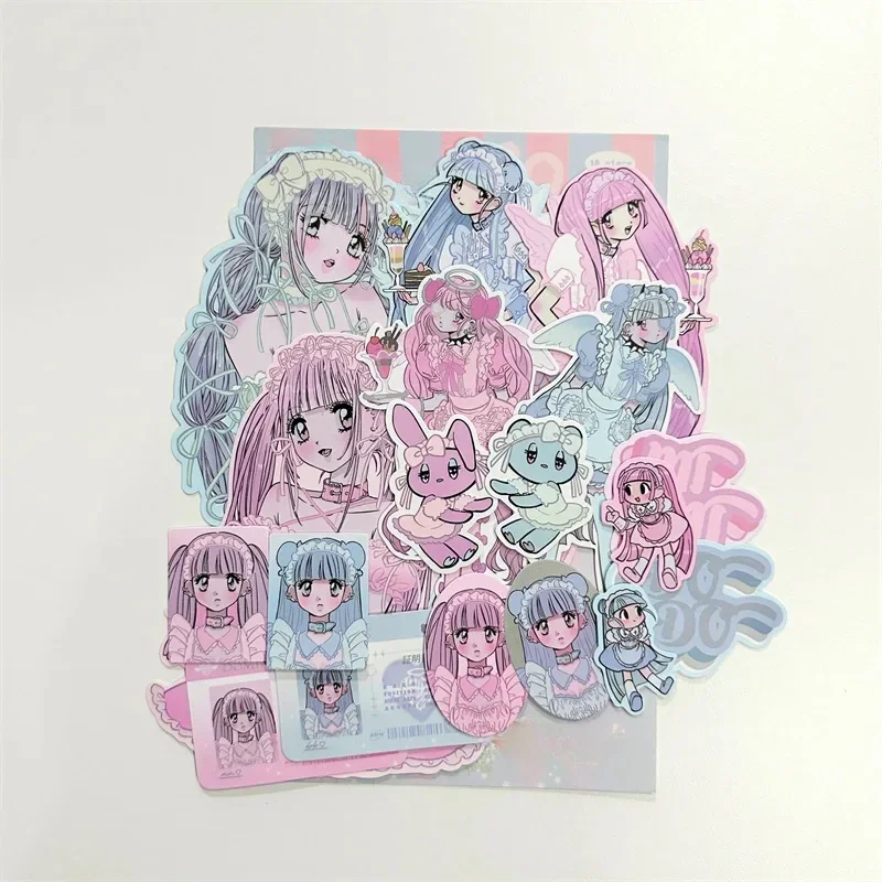 Imagem -03 - Estilo Coreano Cutesticker Pack Doce Estilo Asiático Empregada Guka Personagem Material Decorativo Y2k