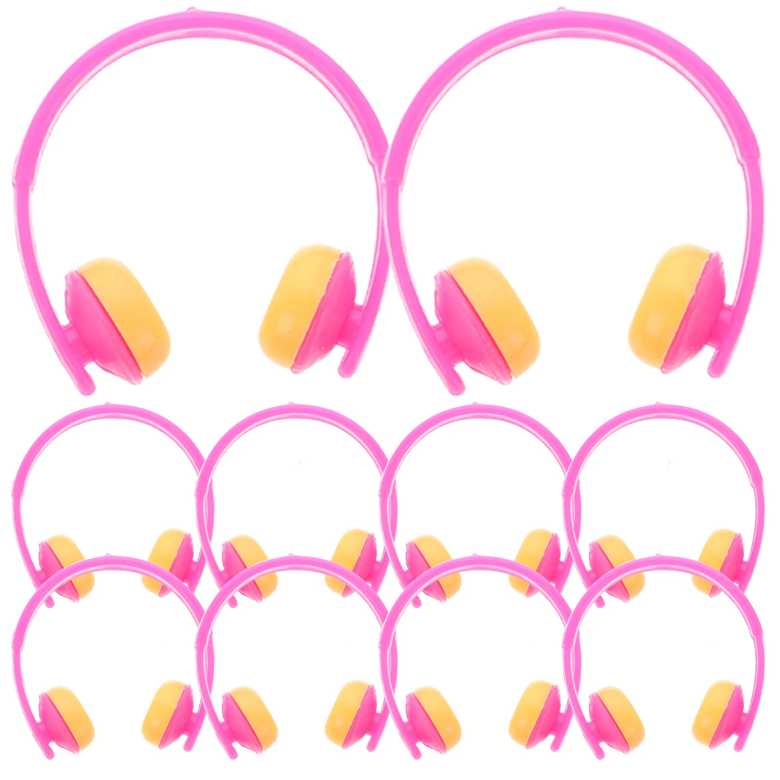 

20 Pcs Yellow Duck Headphone Accessories Miniature Simulation Headgear Plastic DIY Crafts Car Ornaments Desk Decor