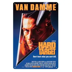 Hard Target Van dami Movie Metal Poster targa in latta 20x30cm