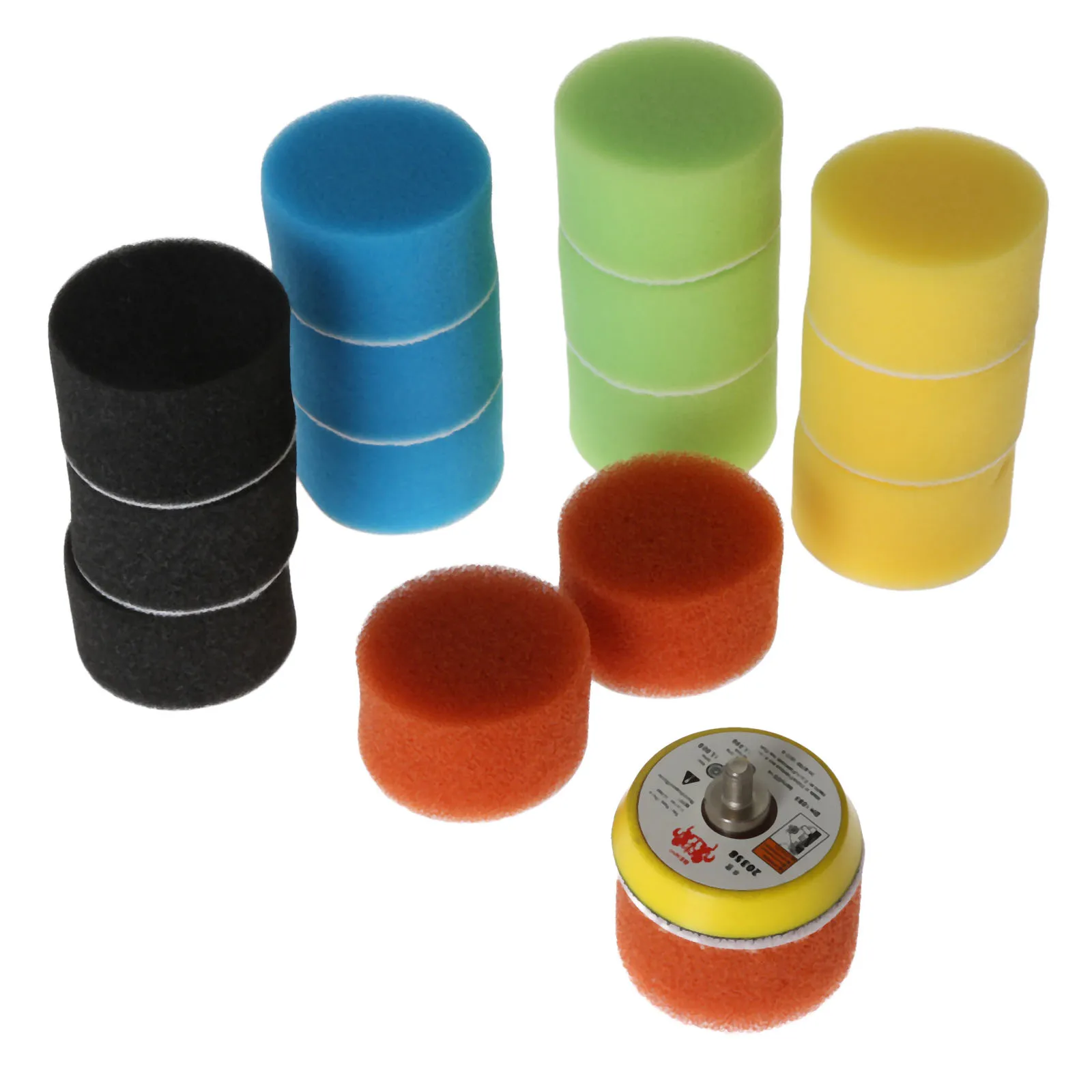Dreld 16 Peças Polegada 50 mm Polidor Polimento Almofada Kit para Carro Polidor de Cera Amortecedor Carro Polimento Ferramenta Mão para Dremel Ferramenta Rotativa