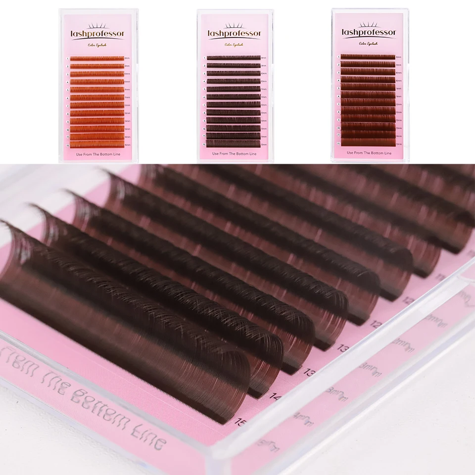

New Style Brown Individual Eyelash Extension 0.05/0.07 Curl C/D/CC/DD Color Soft Natural False IndividualEyelashes Makeup Cilios