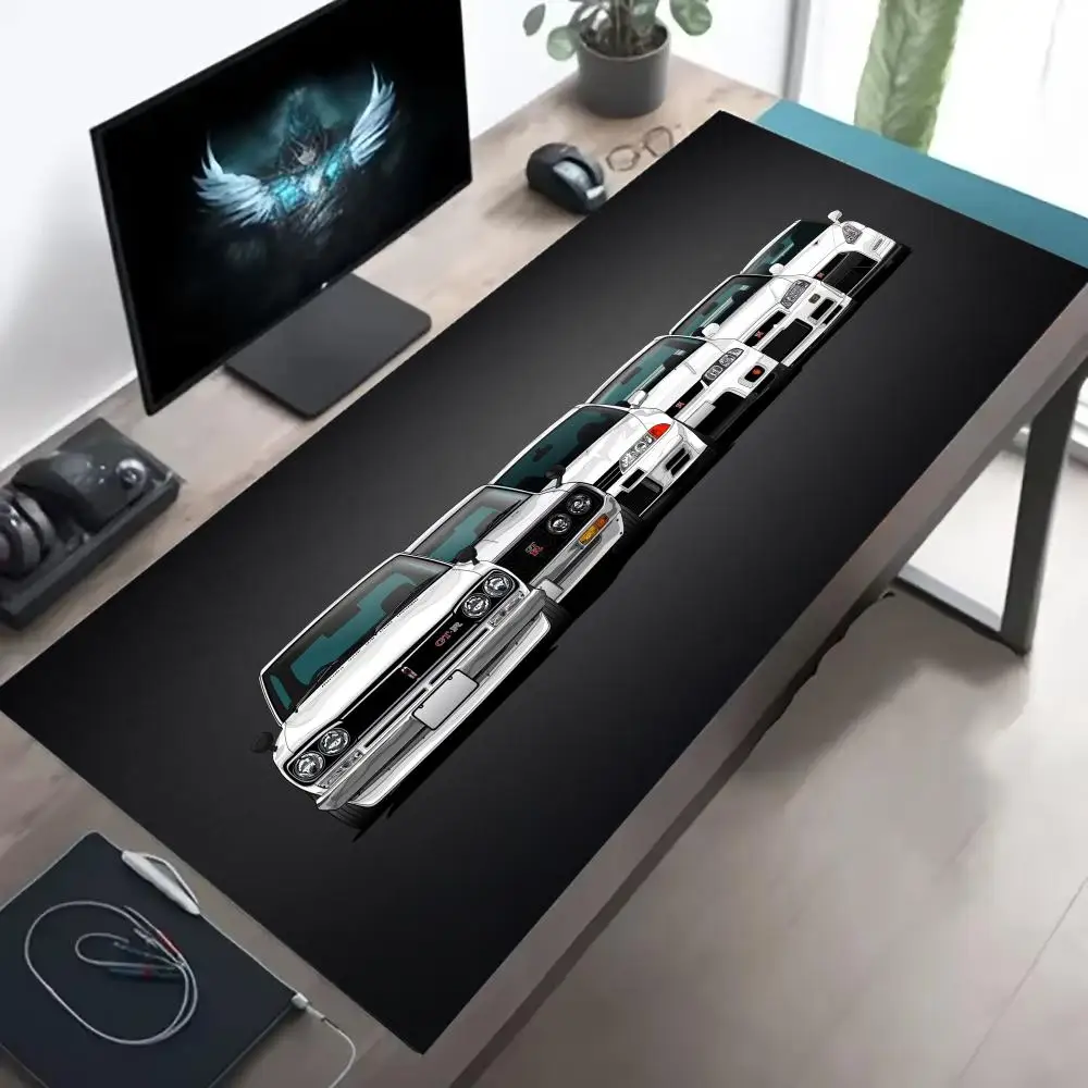 لوحة ماوس سيارة رياضية بيضاء كبيرة للألعاب غير قابلة للانزلاق ملحقات مكتبية لوحة مفاتيح جمالية للكمبيوتر المحمول والكمبيوتر اللوحي حصيرة لعب الكمبيوتر