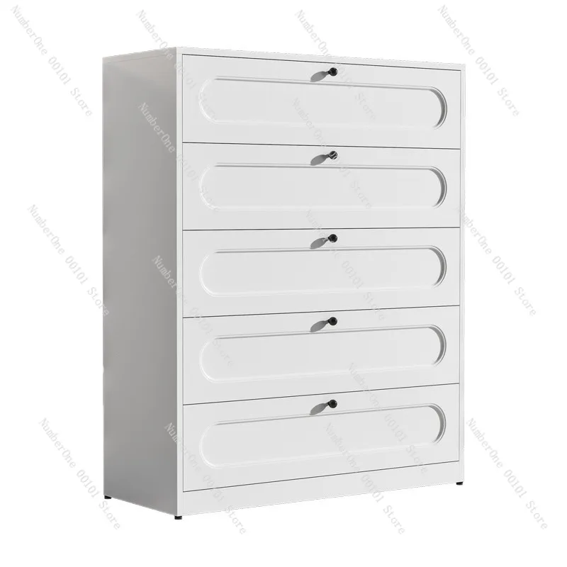 Modern Steel Drawer Cabinet for Living Room Minimalist Sideboard Storage Unit Iron Art Chest with Multiple Drawers Bedroom End