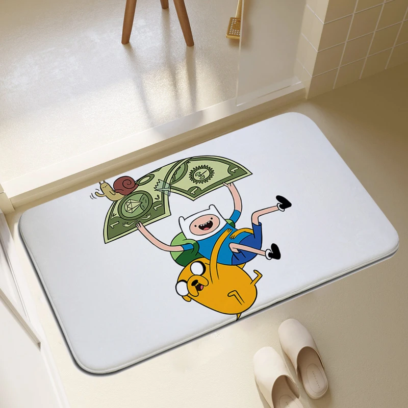 Adventure Time Non-slip Kitchen Mat Bathroom Door Mats Home Decoration Accessories Children Room Doormat Bath Prayer Rug Hallway