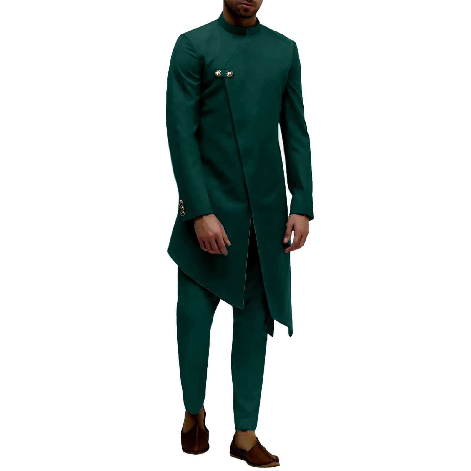 

Мужской африканский костюм, традиционная одежда, длинный пиджак и брюки Дашики, комплект из 2 предметов, наряды для свадебной вечеринки