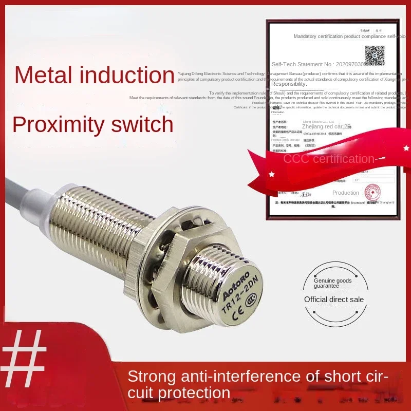 

M12 Metal Proximity Switch TR12-4DNPN Two Two Two Three-Wire Sensor 220pnp Normally Open Closed 24V