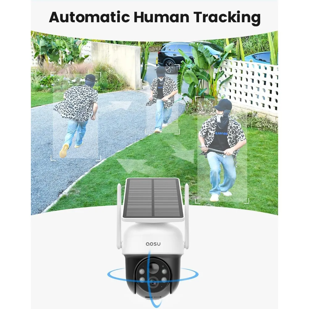 telecamera solare di sicurezza esterna telecamera di sicurezza 2.5k per interni