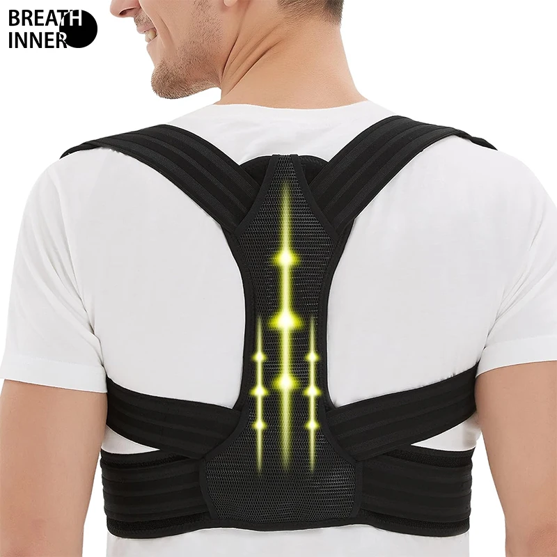 

Posture Corrector for Men and Women, Adjustable Upper Back Brace, Muscle Memory Support Straightener, Providing Pain Relief